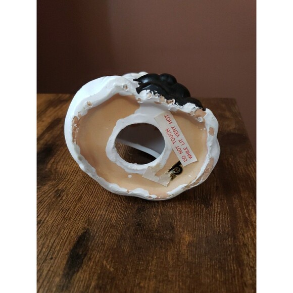 Halloween Ghost Pumpkin Black Cat Ceramic Candle Holder Vintage Jack O'Lantern - Picture 11 of 14